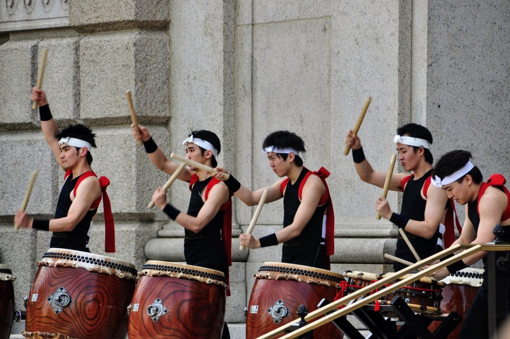 Drummers performing during National Cherry Blossom Festival. Washington, D.C.