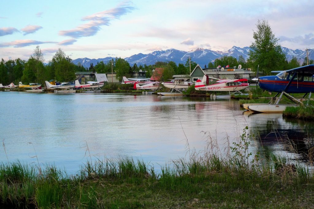Alaska On a Budget: Road Trip. Seaplane base on Lake Hood, Anchorage
photo credit: Wikimedia