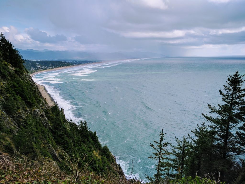 Views of the Pacific Ocean at the Oswald West State Park, Oregon