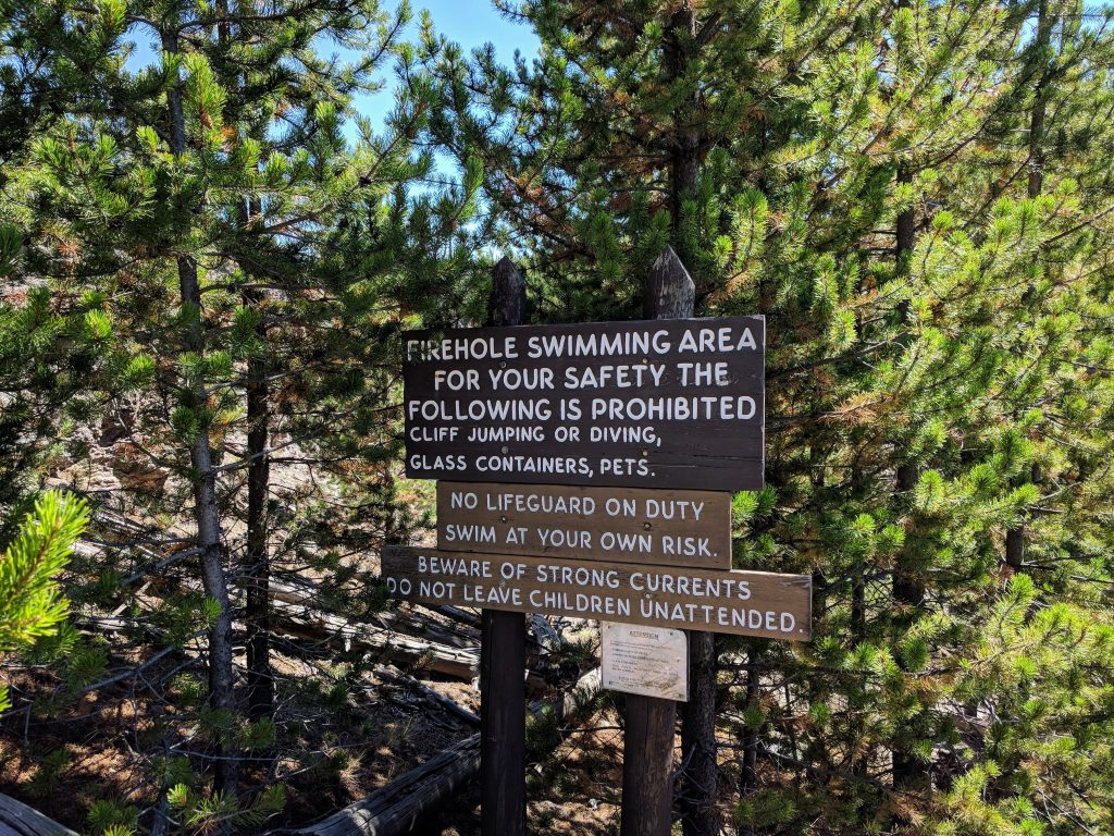 Firehole swimming area, Yellowstone