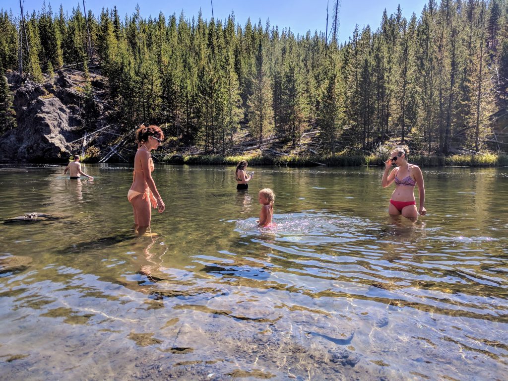 Shallow water, Firehole River Swimming Area