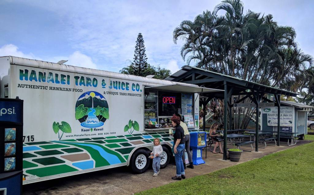 Hawaiian food track on Kauai Island
