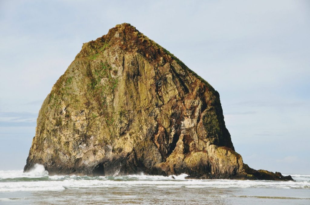 Haystack Rock, the symbol of Cannon Beach and the most photographed spot along Oregon Coast