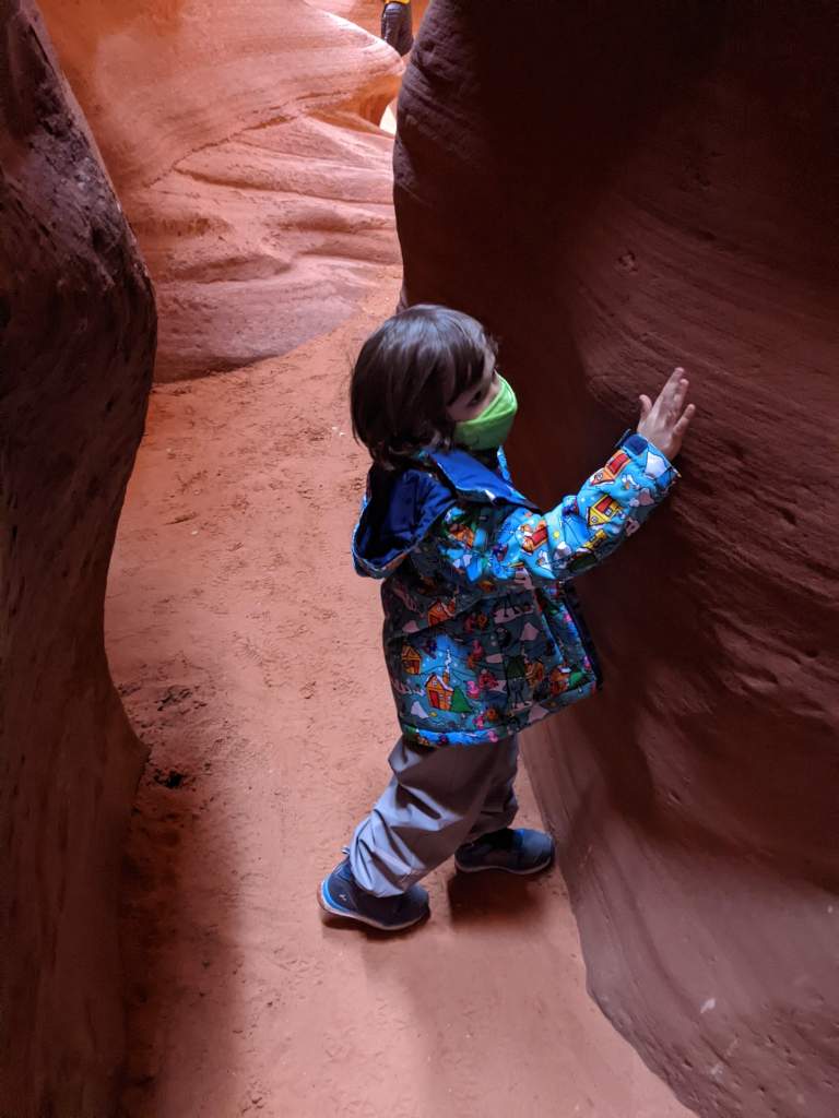 4 y.o. Andrew at the Antelope Canyon. The entire "canyons and national parks road trip" was a blast for little legs