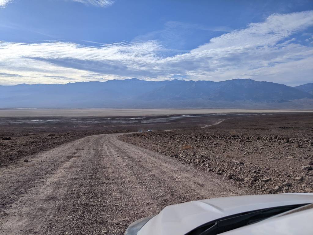 Death Valley: driving from Natural Bridge Canyon
