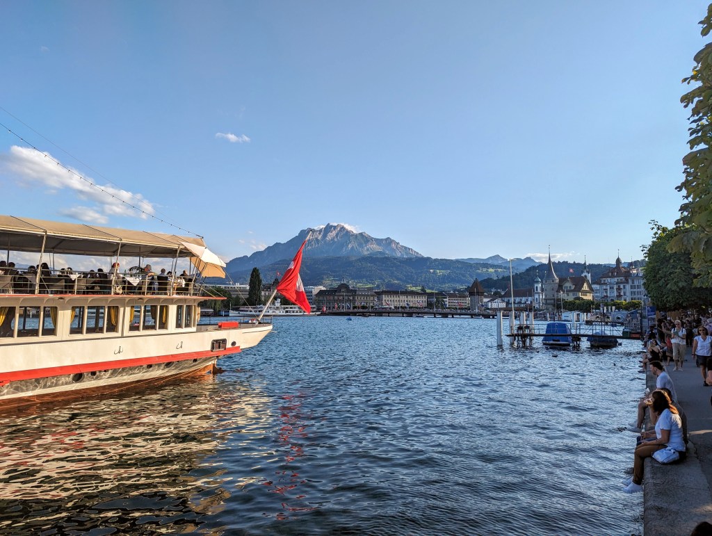 Lucerne promenade, trail along Lake Lucerne
