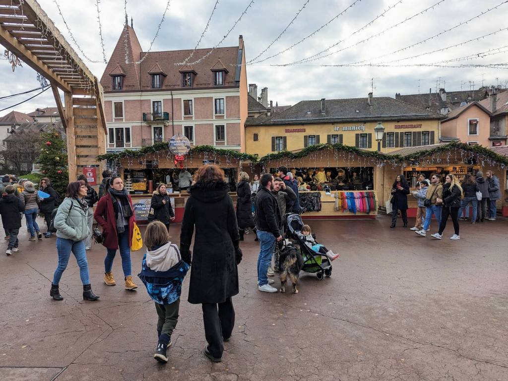 Annecy Christmas Market during the day