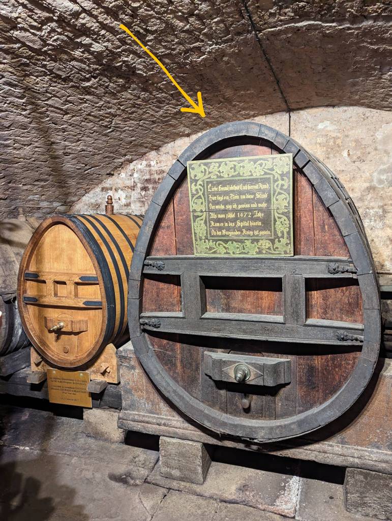 The oldest barrel of white wine 