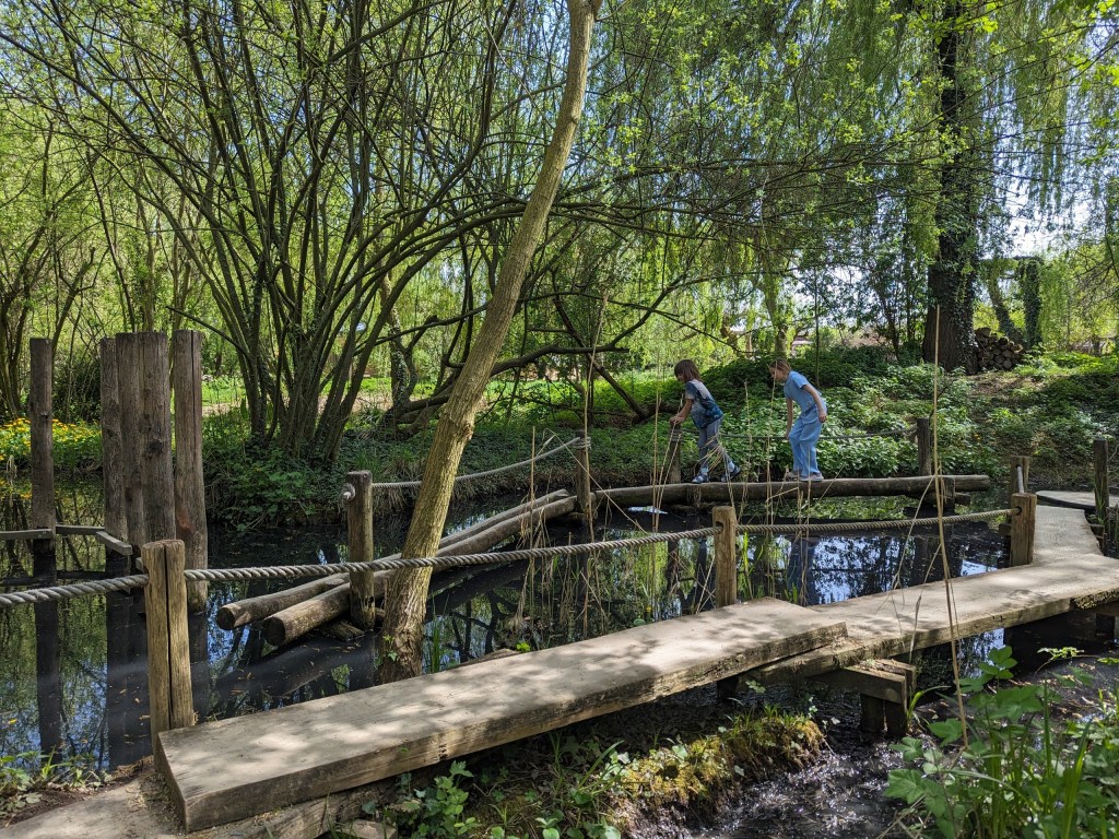 Andrew and Erika trying out the trail