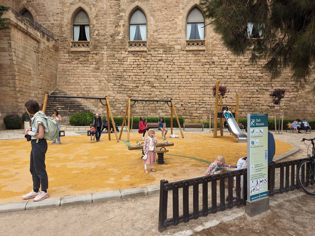 Me, Andrew, Erika, and Artem having some rest. Little kids were a bit tired after the tour