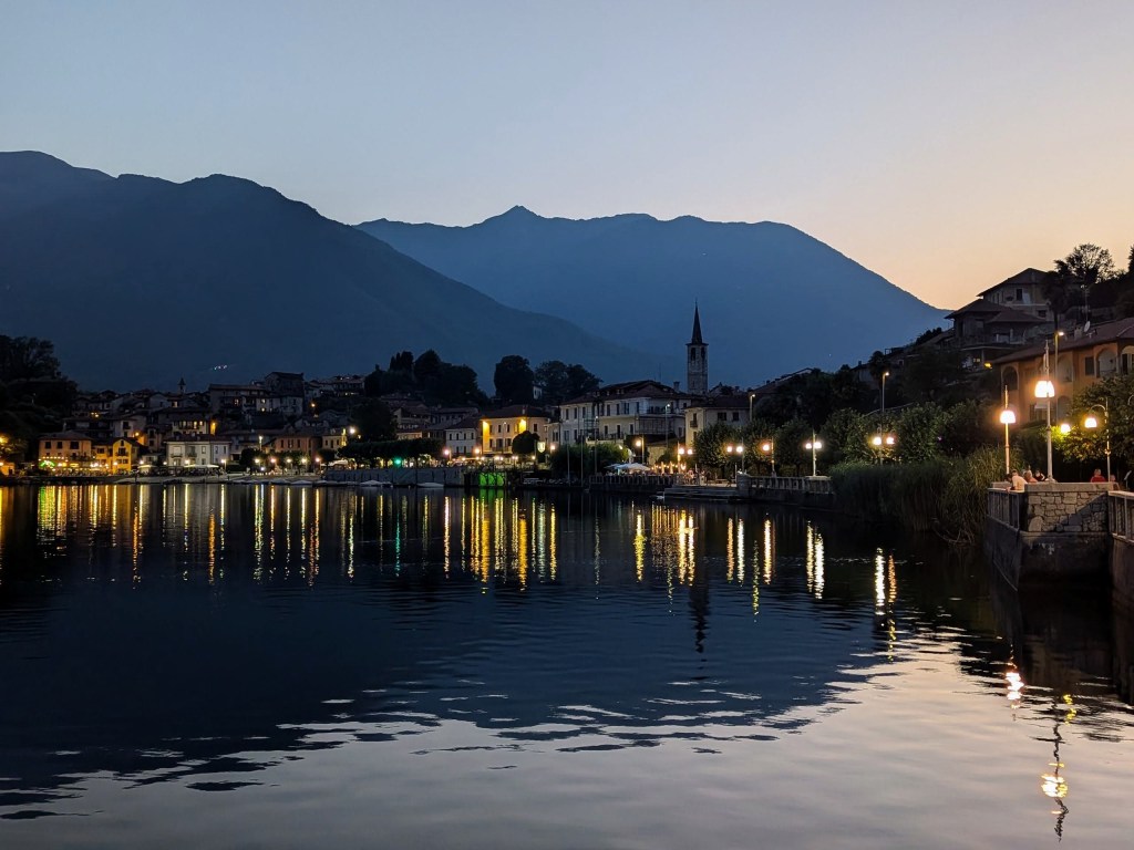 Lake Mergozzo during summer evening