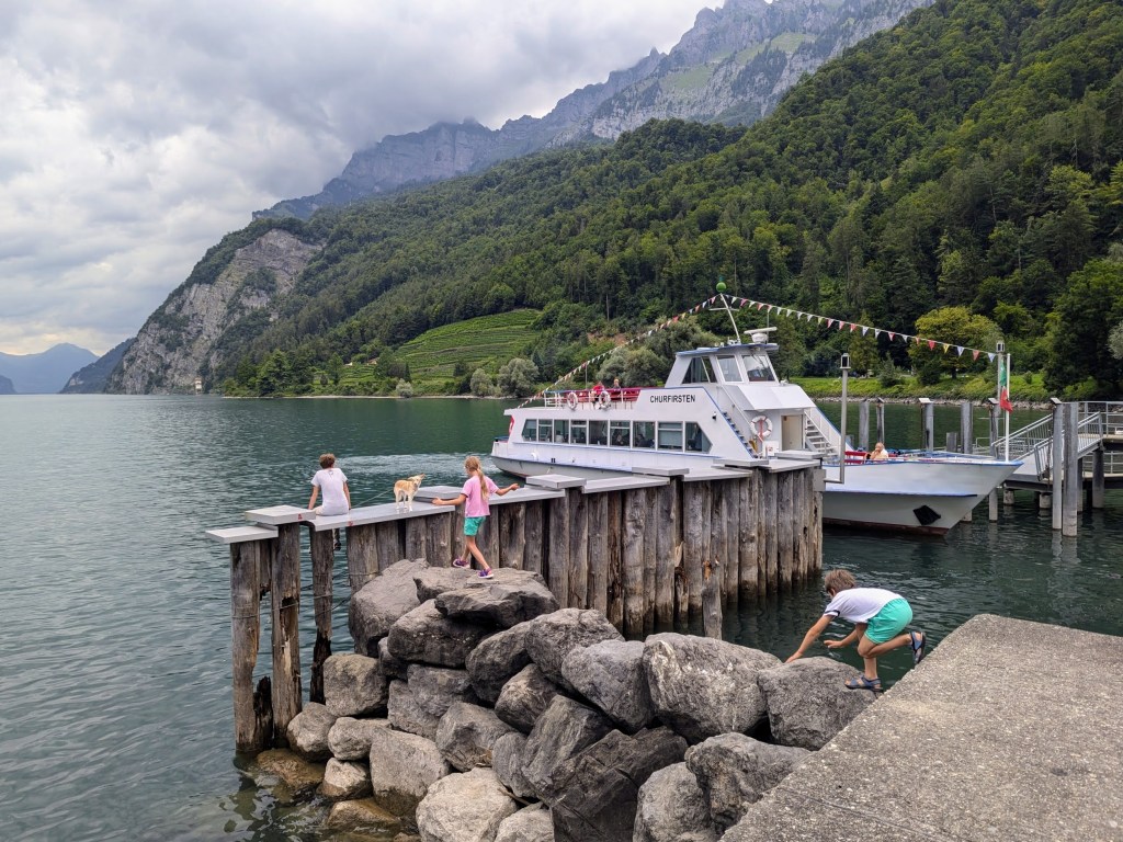 Second year we visited this place was on August 1st, Swiss National Day, with bonfires on the beach. It was cool!
