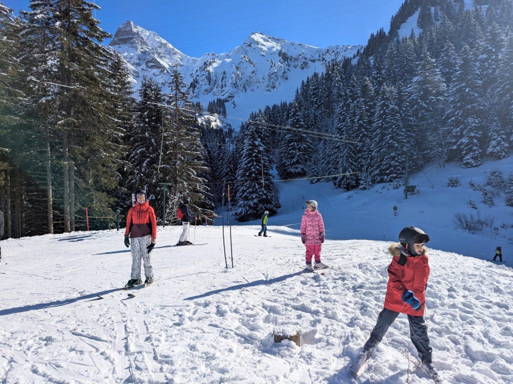 beautiful views of winter Alps