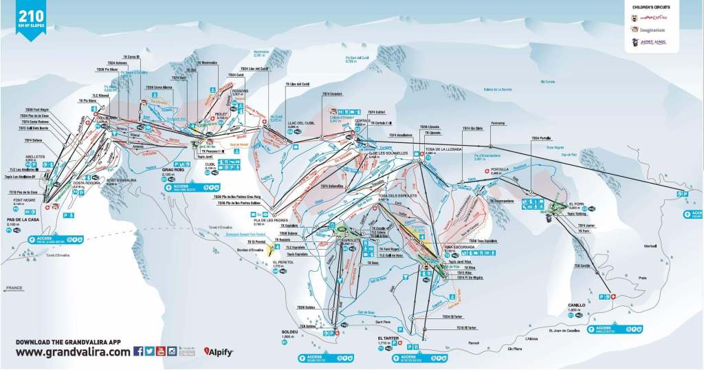 Map of ski resort, it's really huge!